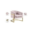 thumbnail image 2 of Meridian Furniture Carter 18.5"H Velvet Accent Chair in Pink and Gold, 2 of 6