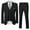 Black, variant on Wehilion Suit for Men Vintage Retro Wedding Suits Set Slim Fit 3 Pieces Jacket Blazer Groom Tuxedo Prom Mens Suit Royal Blue M