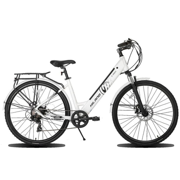 Hiland Electric Bike Electric City Cruiser Bicycle StepThru Aluminum