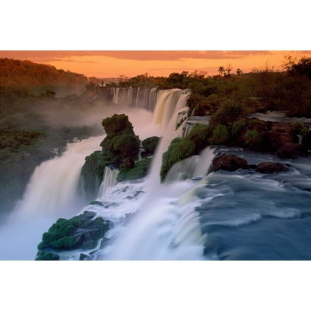 - Cascades of the Iguacu Falls the worlds largest waterfalls Iguacu National Park Argentina Poster Print by Thomas Marent