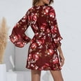 thumbnail image 2 of SHOPESSA Women's Plus Size Dresses Casual Spring Summer Dresses V Neck Short Sleeve Ruffle Floral Flowy Boho Mini Short Beach Dress, 2 of 8