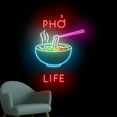 thumbnail image 3 of Handmadetneonsign Pho Life Neon Sign, Open Pho Store Wall Art Decor, Food Store Wall Decor, Restaurant Wall Decor 51802, 3 of 5