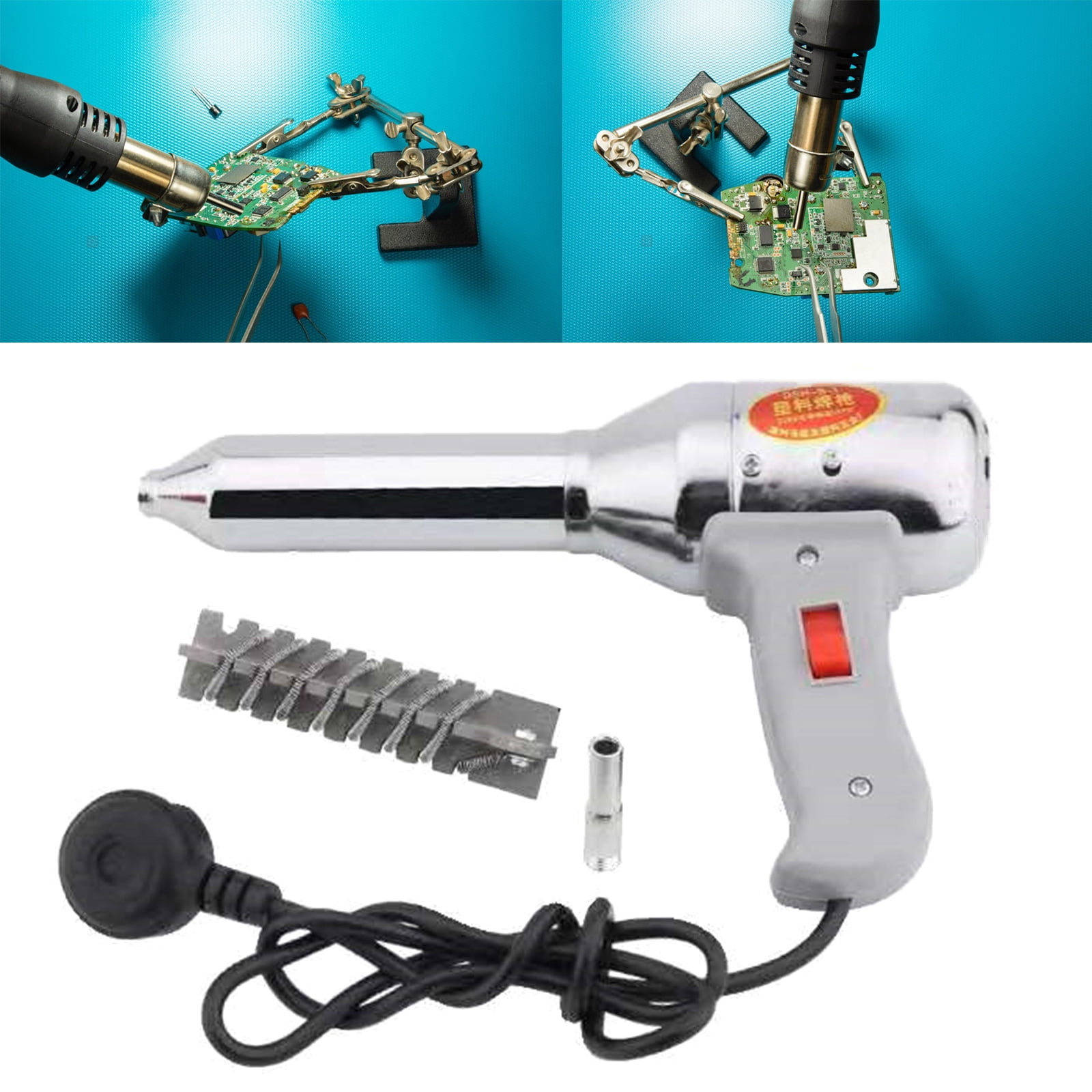 UNTERING 500W Plastic Hot Air Welding Guns Torch Tool Plastic Welding Torch Machine Adjustable Heat Air Guns Kit Welder Blower