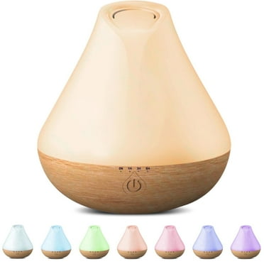 Noahstrong 100ml Essential Oil Diffuser, Woodgrain Aromatherapy Diffuser Humidifier, Waterless Auto Shut-off for Large Room Bedroom Home Office
