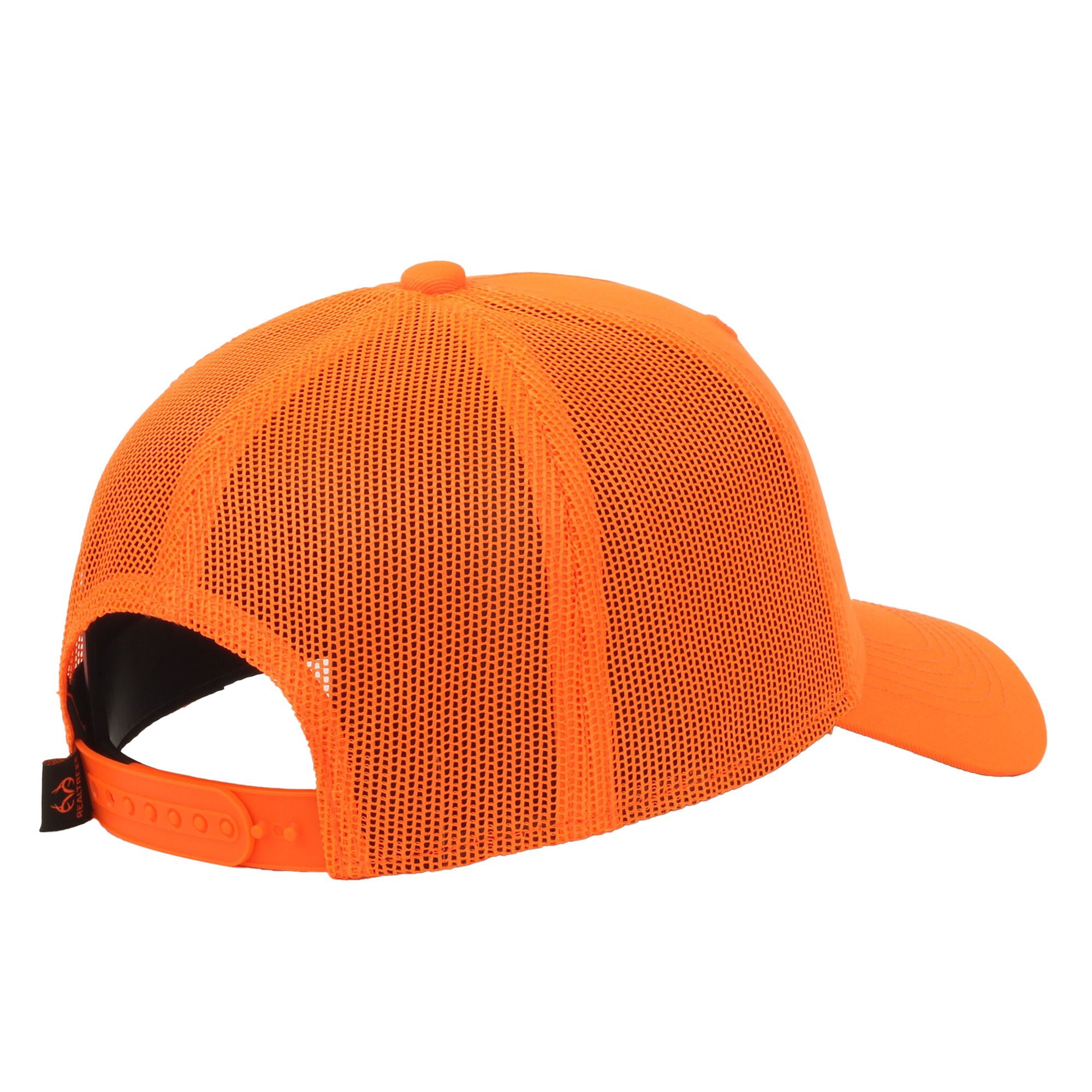 Realtree Structured 5-Panel Trucker Hat – Blaze Orange Screen Print Antlers Meshback Cap, One Size