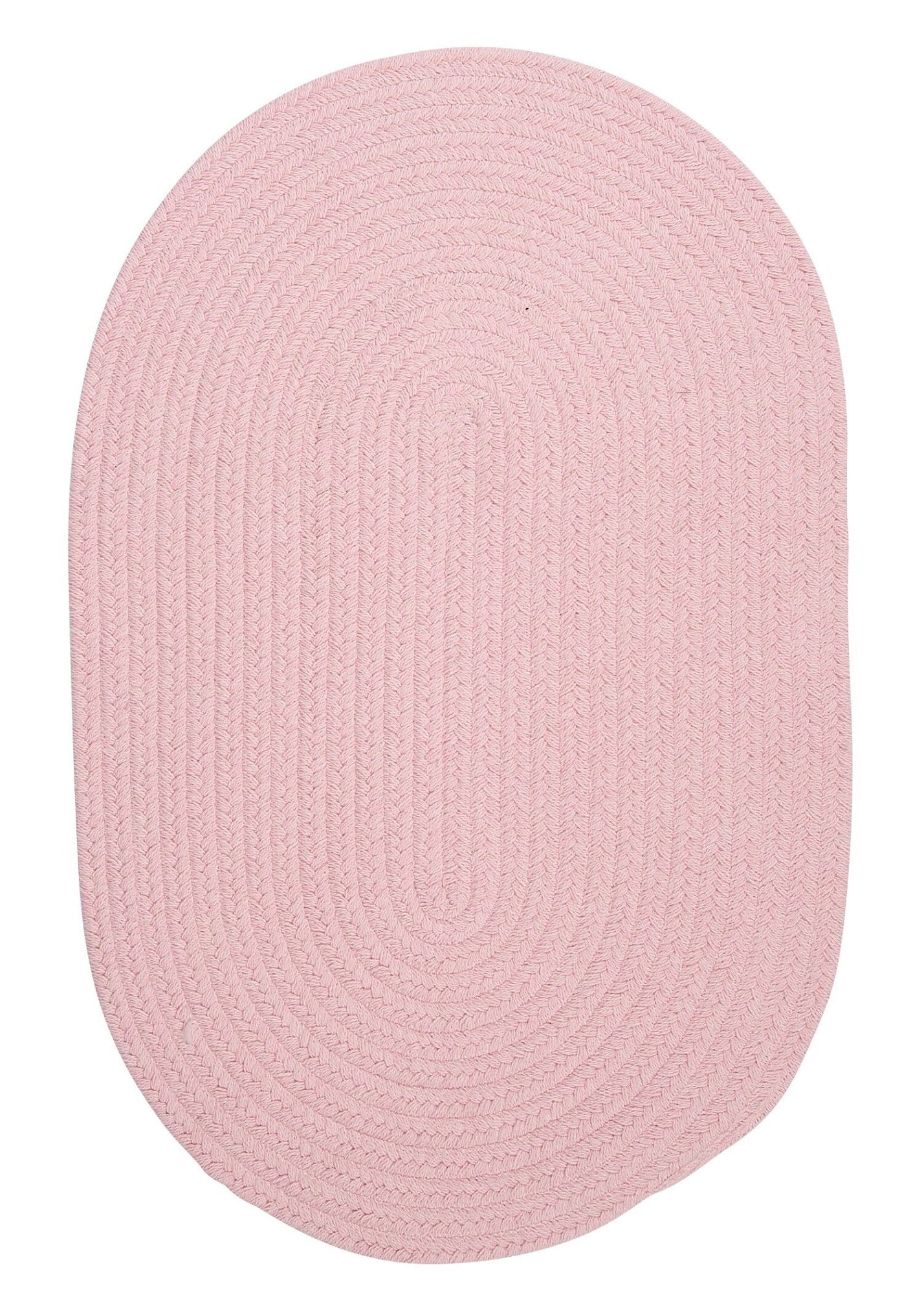 3' x 5' Pink Oval Braided Area Throw Rug