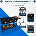 thumbnail image 6 of SONRET - Three Burner Propane Outdoor Camping Stove - with Side & Adjustable Bottom Shelf, 6 of 7