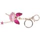 thumbnail image 1 of Llavero con diamantes de imitación, colgante de llavero de metal con forma de niña ángel lindo para colgantes de coche, decoración de bolsas, regalo, rosa claro, rosa oscuro, 1 of 12