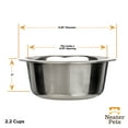 thumbnail image 3 of Neater Pets Neater Feeder Stainless Steel Replacement Bowl for Small Dog Deluxe, 2.2 Cup, 2 Count, 3 of 6