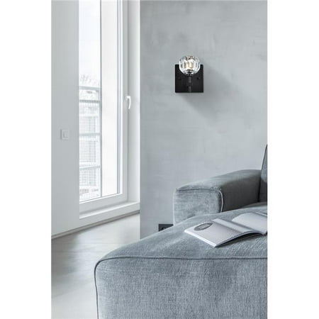 

Elegant Lighting 3509W6BK 10 in. Graham Wall Light Sconce Black & Clear