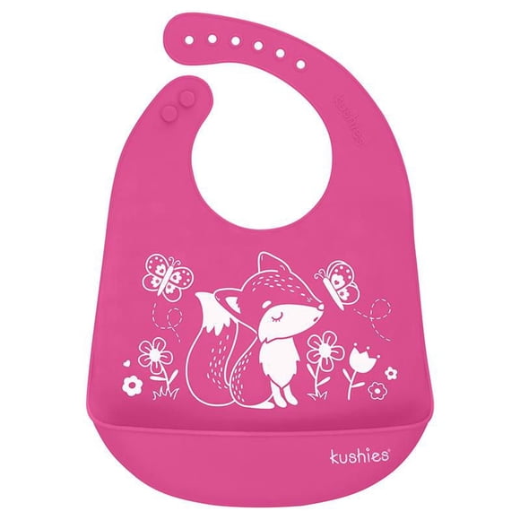 KU Silicatch Silicone Bib w/pocket Candy
