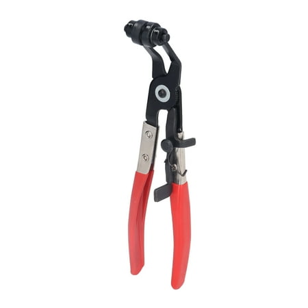 

45° Angled Flat Band Plier PVC Alloy Steel Hose Clamp Plier Auto Repair Tool with Locking Ratchets