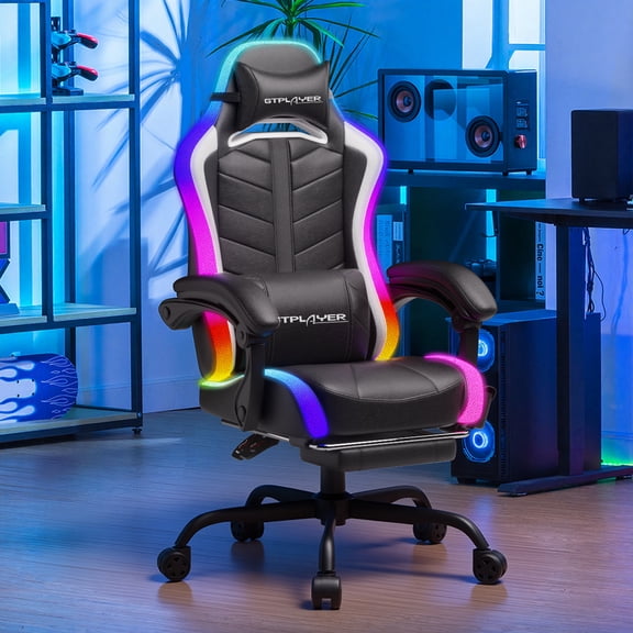 GTPLAYER GTW500 Lumina Elite LED Gaming Chair, Black