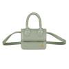Mini Bolso de hombro a la moda, bandolera de cuero para mujer, Bolso decorativo (verde)