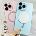 thumbnail image 5 of Magnetic case for iPhone 11 Pro Max Phone Case for Women, Matte Luxury Soft Metallic Luster Design with Camera Lens Protector, Compatible with Magsafe Case for iPhone 11 Pro Max 6.5"-Silver, 5 of 13