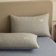 thumbnail image 1 of Nvzi 2 fundas de almohada de algodón 100% La sencillez no es simple, fundas de almohada de algodón de alta calidad, para dormir más plácidamente 18,9 x 29,13 pulgadas (gris), 1 of 5