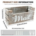 thumbnail image 2 of Wood Mail Organizer Vintage Mail Holder Countertop Mail Basket Wall Mount Mail Organizer Box Easy to Install Mail Bin Mail Holder Box Envelope Holder for Office Home Desktop Wall, 2 of 11