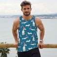 thumbnail image 6 of Pofeuu Festive Dachshund Fun Print Men's Workout Tank Tops Sleeveless Muscle Gym Shirt Quick Dry-3X-Large, 6 of 7