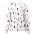 thumbnail image 4 of ICHUANYI Clearance Women's Round Neck Fashion Casual Long Sleeve Christmas Print Sweatshirt Tops Blouse(White, L) ICHUANYI WER2023080815067, 4 of 5