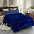 thumbnail image 2 of JML Thick Fleece Plush Blanket Korean Mink Blanket, 2 Ply Soft Warm Blanket Queen 79"x91",7.5lbs, 2 of 6