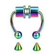 thumbnail image 2 of maskred 1/2/3/5 2021 New Fake Nose Ring Alloy Nose Hoop Septum Rings For Colorful 1 Pc, 2 of 6