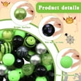 thumbnail image 3 of Halloween Bubblegum Beads, 50Pcs 20mm Acrylic Plastic Beads Spacer Gumball Loose Beads Black Green Chunky Beads for Halloween DIY (Green and Black), 3 of 7