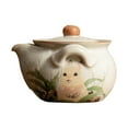 thumbnail image 3 of Lipstore Ceramic Teapot Classic Tea Maker Cute Pattern Hand Painted Collectible for Loose, 3 of 8