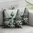 thumbnail image 3 of Fenyluxe Square Throw Pillow Covers Gnomes Holding Starfish Conch with Mermaid Tail Pillow Cases Decorative for Home Bedroom Sofa Pillowcases,Set of 2  White, 3 of 7