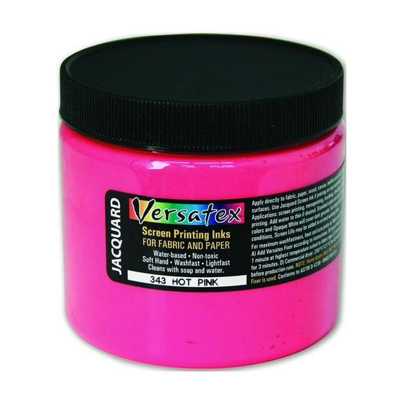 Jacquard Versatex Screen Printing Ink, 16 oz., Fluorescent Pink
