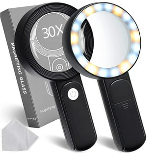 MagPro Dome Magnifier 5X Desktop Reading Magnifying Glass Paperweight with 1 Bonus Card Magnifier and Protective Case for Small Print, Books, and Maps
