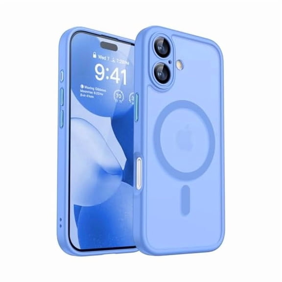 ZHU997 Magnetic for iPhone 17 Case, Upgraded [Full Camera Protection] [Compatible with Magsafe] [Translucent Matte] Shockproof Protective Phone Case for iPhone 17 - Ultramarine