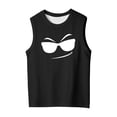 thumbnail image 5 of Lullu Summer Boys Lightweight Tank Top Cartoon Expression Print Sleeveless Top, Sizes 3-14, 5 of 6