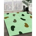 thumbnail image 3 of Ahgly Company Tapis d'Intérieur Lavable en Machine Carré Vert Menthe Transitionnel, 7 Pieds Carré, 3 of 7