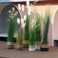 thumbnail image 5 of Woven Seagrass Storage Pot Folding Plant Basket Flower Bellied Basket Decor for Home Office Garden (M27*24, Black Bottom), 5 of 5