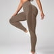 thumbnail image 2 of Gibobby Pantalones de Casuales Pantalones de color de nieve sin costuras para mujer Pantalones de yoga sin costuras Jacquard Pantalones recortados de fitness Yoga(Marrón， L), 2 of 4