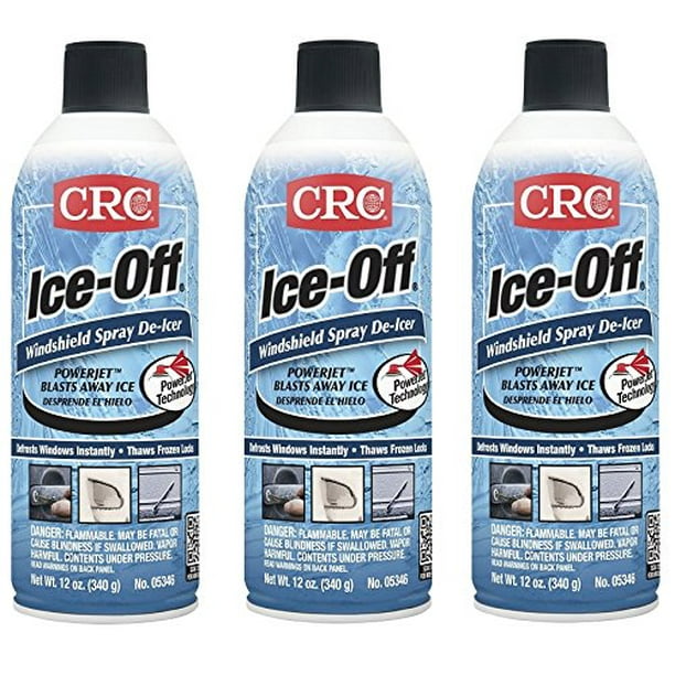 CRC 05346 IceOff Windshield Spray DeIcer 12 Wt Oz. (3Pack