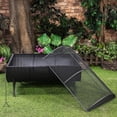 thumbnail image 3 of Deko Living 35 Inch Rectangular Outdoor Metal Wood Burning Barrel Firepit with Screen Lid and Poker, 3 of 8
