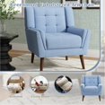 thumbnail image 6 of Dreamsidea Accent Chair Modern Home Armchair for Living Room,Blue Upholstered Arm Chair, 6 of 7