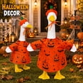 thumbnail image 3 of Halloween Porch Goose Outfit, Pumpkin Costume Kit, Spooky Seasonal Outfit Accessories Suitable for 23 Inch Large Porch Goose Statue, 3 of 6