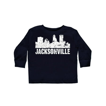 

Inktastic Jacksonville Skyline Grunge Gift Toddler Boy or Toddler Girl Long Sleeve T-Shirt