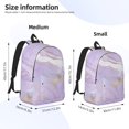 thumbnail image 3 of Yiaed Lavender Glitter Foil Stripes Print Backpack, Premium Laptop Backpack, Travel Backpack for Women, Lightweight Backpacks, Comfortable Back Pack-, 3 of 7