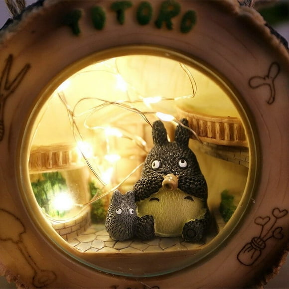 Spirited Away My Neighbor Totoro Action Figures Doll Toy Studio Ghibli LED Night Light Decoration Miyazaki Hayao Kids Xmas Gift