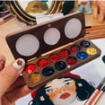 thumbnail image 3 of Wood Palette Tray Wooden Paint paint container Box, Paint Container Travel Paint Case Mixing 12 Grids, 3 of 9