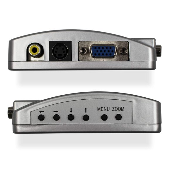 HDSUNWSTD Adaptateur VGA vers RCA, Convertisseur Vidéo Composite AV vers VGA, Boîtier de Commutation Vidéo PC vers TV pour HDTV, Moniteurs, Ordinateur Portable, Bureau, PC