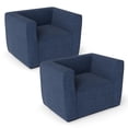 thumbnail image 1 of Gymax 2PCS Inflatable Sofa Portable Blow Up Couch w/ Detachable Cover Wide Armrests Blue, 1 of 10