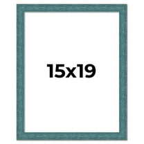 15x19 Frame Blue Rustic Barnwood Solid Wood Picture Frame Width 1.25 Inches | Interior Depth 0.5
