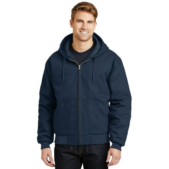 CornerStone Duck Cloth Hooded Work Jacket-2XL (Navy)
