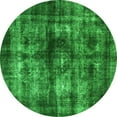 thumbnail image 1 of Ahgly Company Indoor Round Oriental Green Industrial Area Rugs, 5' Round, 1 of 4