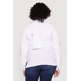 thumbnail image 4 of Women's Plus Size Almost Famous Cropped Frayed Hem Denim Jacket, 4 of 4