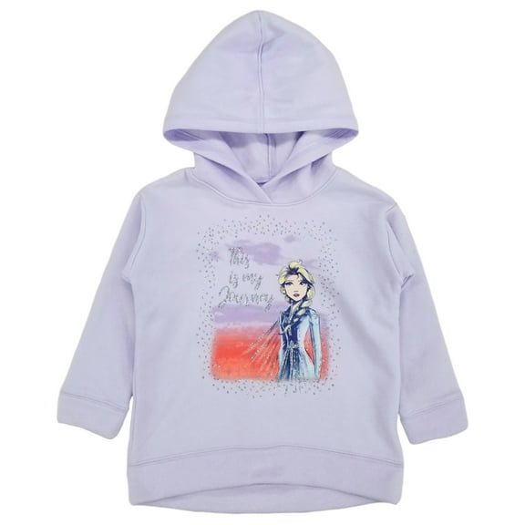 Disney Frozen Toddler Girls Purple Elsa This Is My Journey Hoodie Sweatshirt 2T